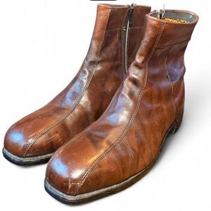 Vintage Thorogood American Heritage Safety Toe Boots Brown Leather Mens 11E USA